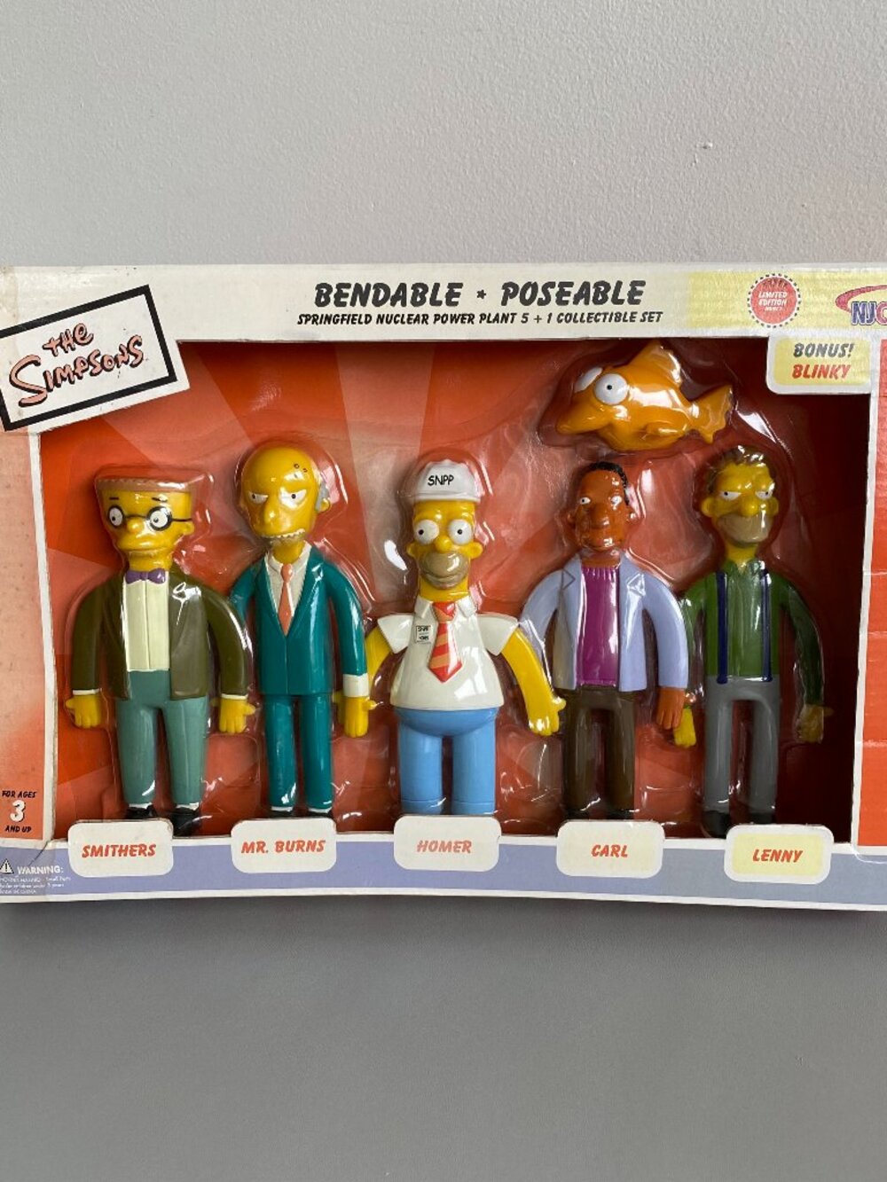 Vtg 2003 The Simpsons Bendable Figures Set Nuclear Power Plant NOS NJ Croce